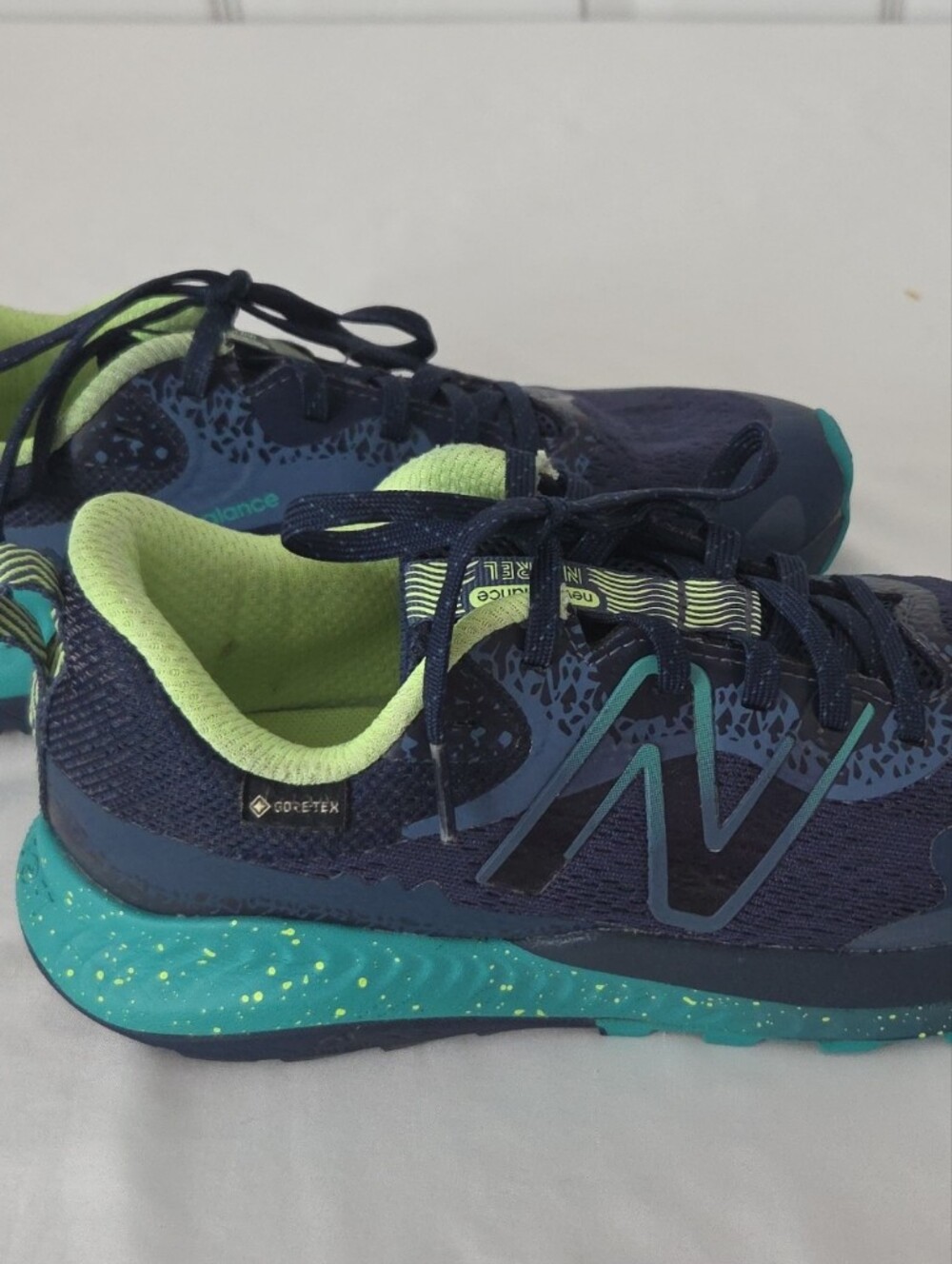 New Balance Navy and Teal Trail Running Shoes